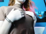 Harleyquinsy wet tshirt with nipples show