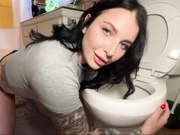 Ivy Lebelle Licks Toilet Like A Filthy Whore