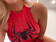 Summerbrooks cosplay spiderwoman rides dick