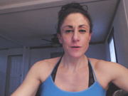 Mature Muscle Woman Burps and Flexes