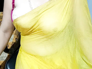Shital boob show in transparent saree