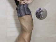 anorexic Denisa in the shower