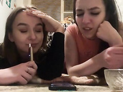 Three russian girls licking each other