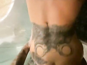 tatted couple beauty shower sex facial