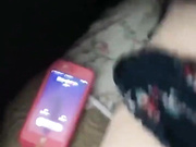 her boyfriend calls her while having sex
