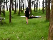 Masturbating in the forest
