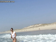 videoteenage - beautiful french woman on the beach 2