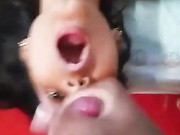 Indian girl Trini  cumshot on her face sex video