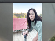 SweeetAlegra balcony tease and masturbation