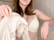 itscarlyjane striptease in white lingerie