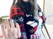 Amber Hahn - Santa Sweater Tease