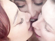 Francesca Farago threesome kiss