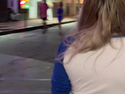 Madz walking with fake tits