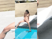 Milana Ricci - Squirting in the Neighbor's Pool